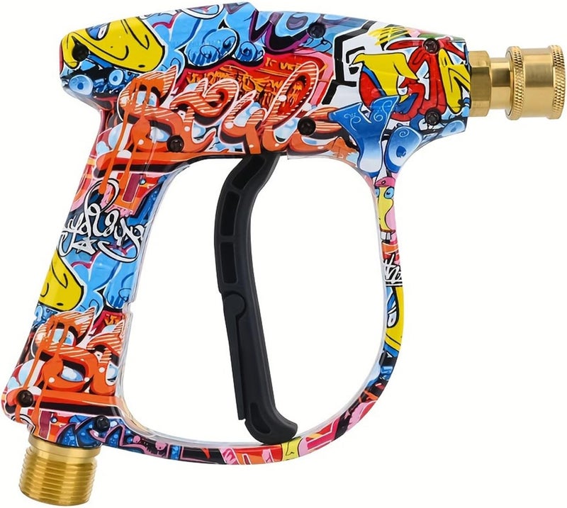 BEAR FORCE High Pressure Washer Gun 3000 PSI Max, Power Washer Short Gun M22-14mm with 1/4 Inch Quick Connector, Compatible for Some of Greenworks for Kar-cher for Ryobi Homelite Pressure Washer - Image 1